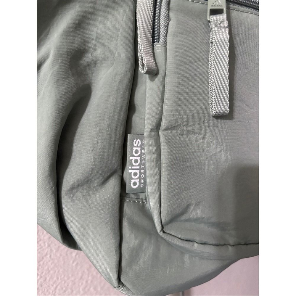 Adidas Weekender Silver Green Backpack 16" Laptop Travel School Daypack GIFT NEW - Picture 5 of 13